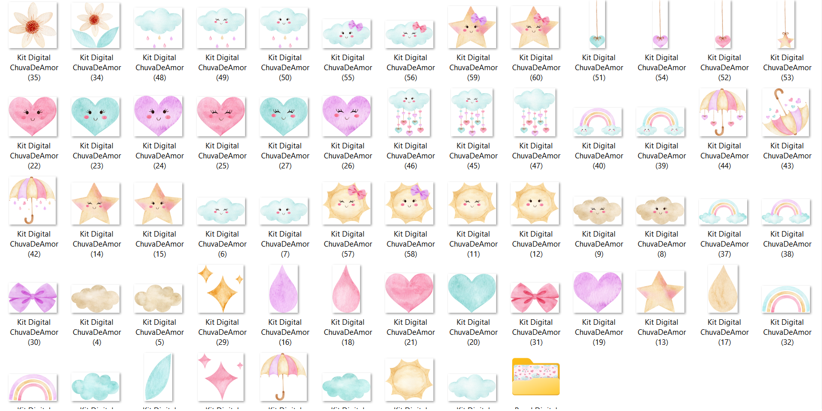 Arquivo Kit Digital Chuva de Amor  2