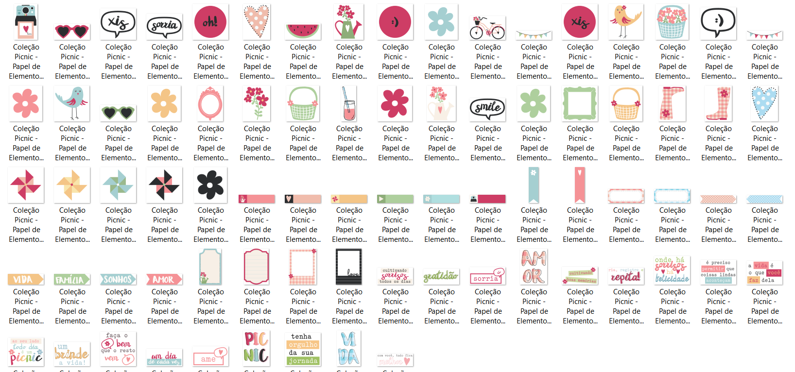 Arquivo Kit Digital Coleção Picnic  4