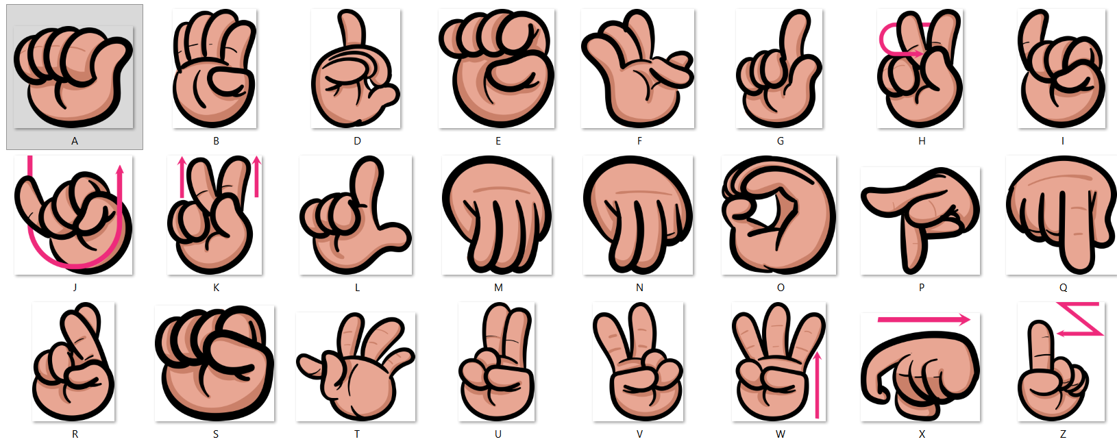 Arquivo Kit Digital Alfabeto em Libras  4