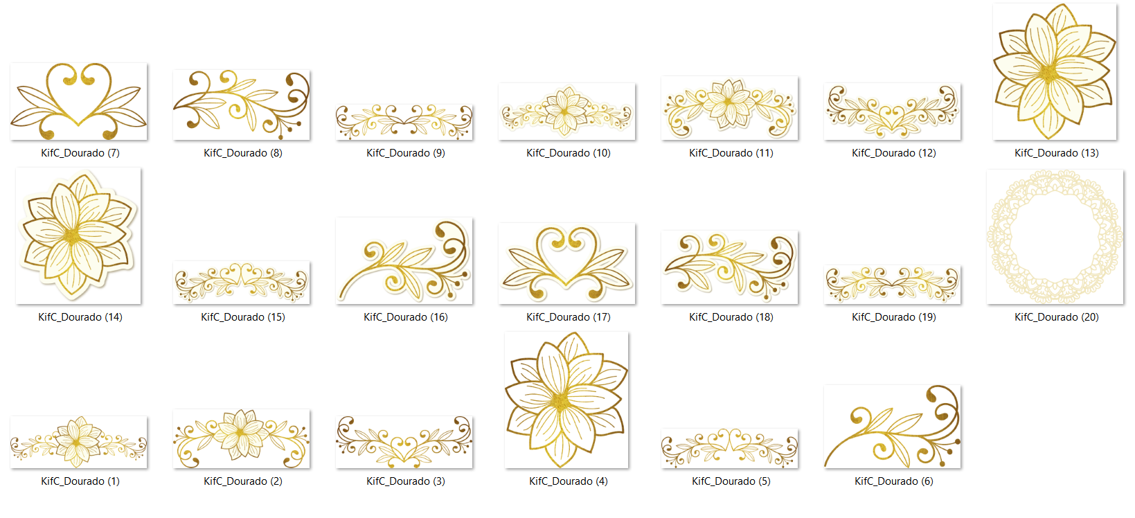 Arquivo Kit Digital Rústico Dourado  2