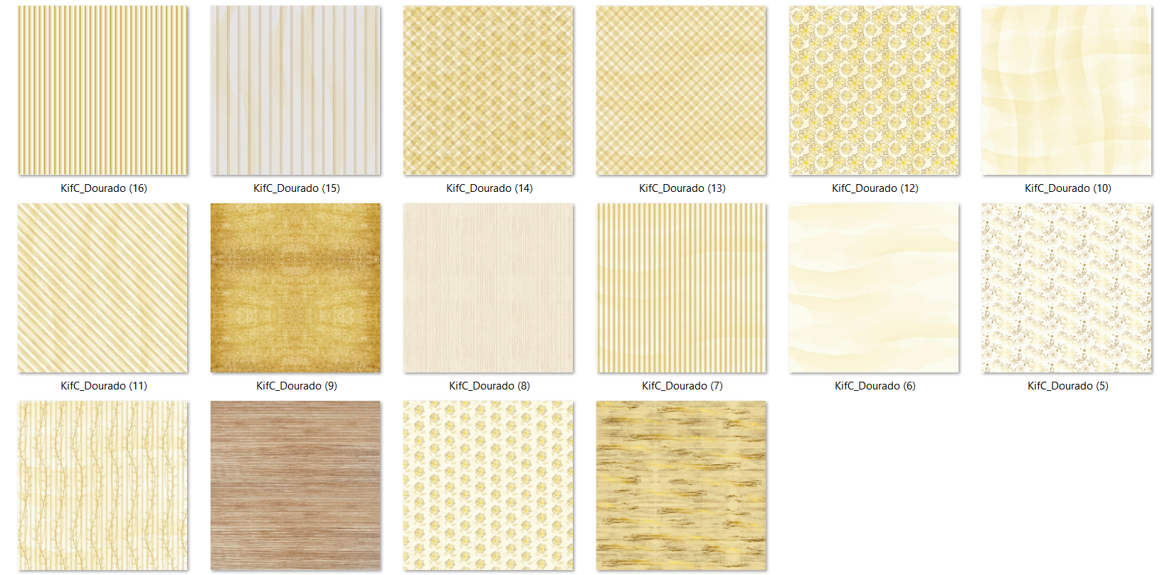 Arquivo Kit Digital Rústico Dourado  3