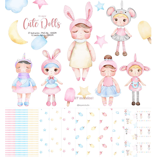 Arquivo Kit Digital Cute Dolls 