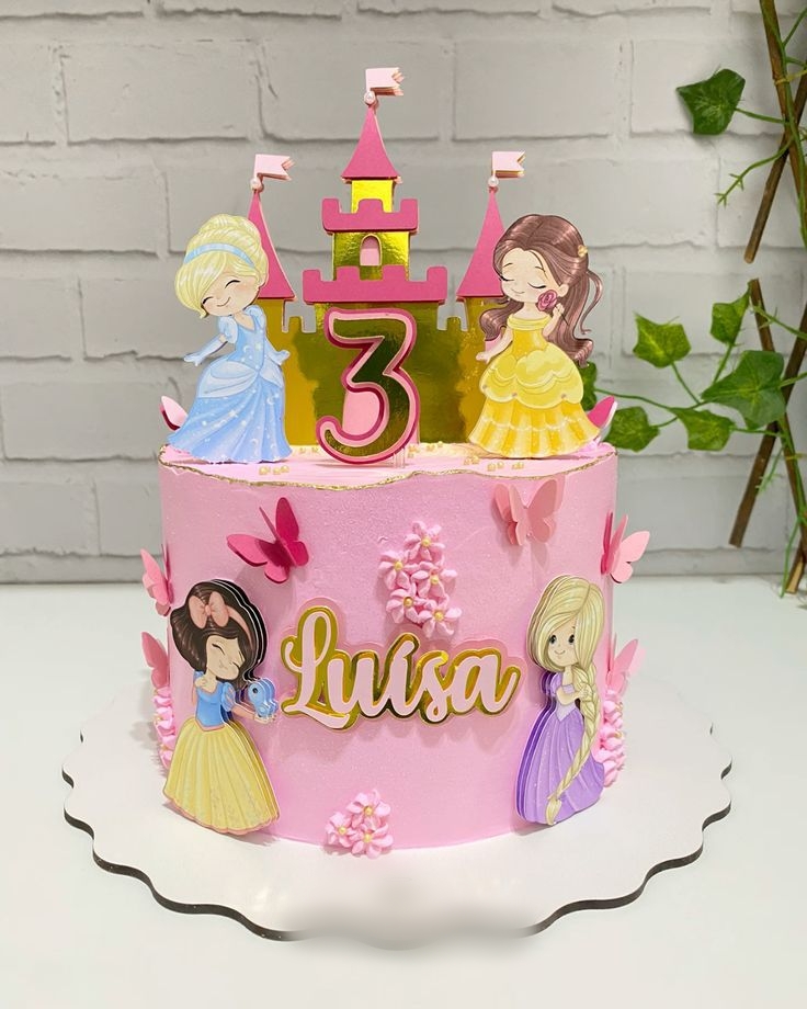 Arquivo Topo de Bolo Princesas Cute 1