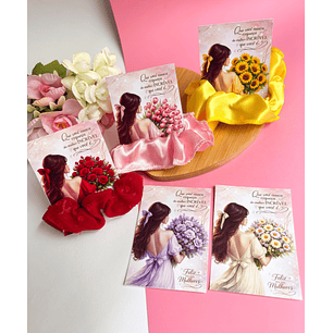 Arquivo Dia da Mulher Card Scrunchie