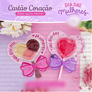 Arquivo Dia da Mulher Cartão Coração 