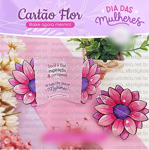 Arquivo Dia da Mulher Cartão Flor 1