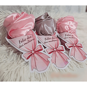 Arquivo Dia da Mulher Card Touca de Cetim