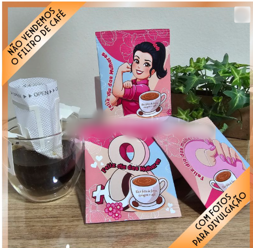 Arquivo Dia da Mulher Card Envelope Café 1