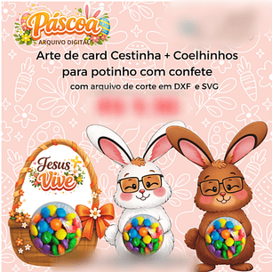 Arquivo Páscoa Card Cesta e Coelho