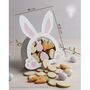 Arquivo Páscoa Caixa Coelho Sentado
