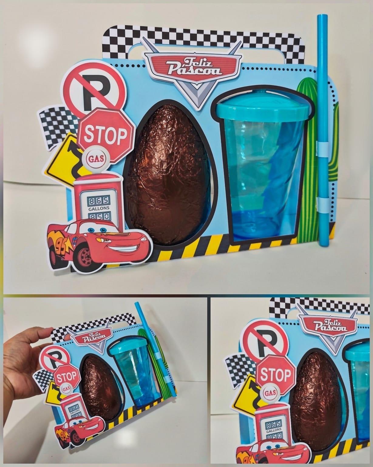 Arquivo Páscoa Caixa Ovo e Copo Twister Carros 1