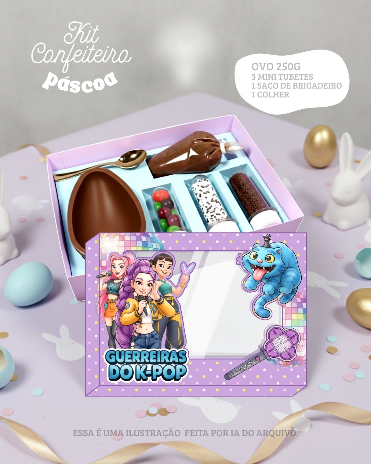 Arquivo Páscoa Kit Confeiteira Guerreiras do K-pop 1