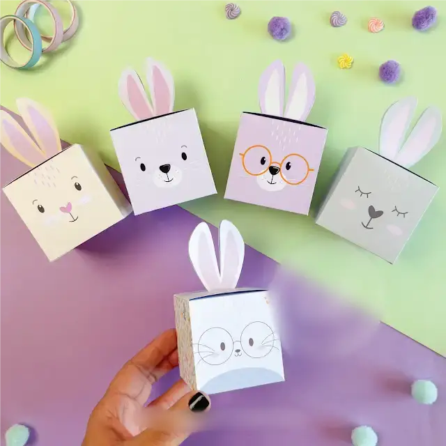 Arquivo Páscoa Caixa Quadrada Coelho  1