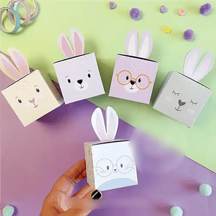 Arquivo Páscoa Caixa Quadrada Coelho 