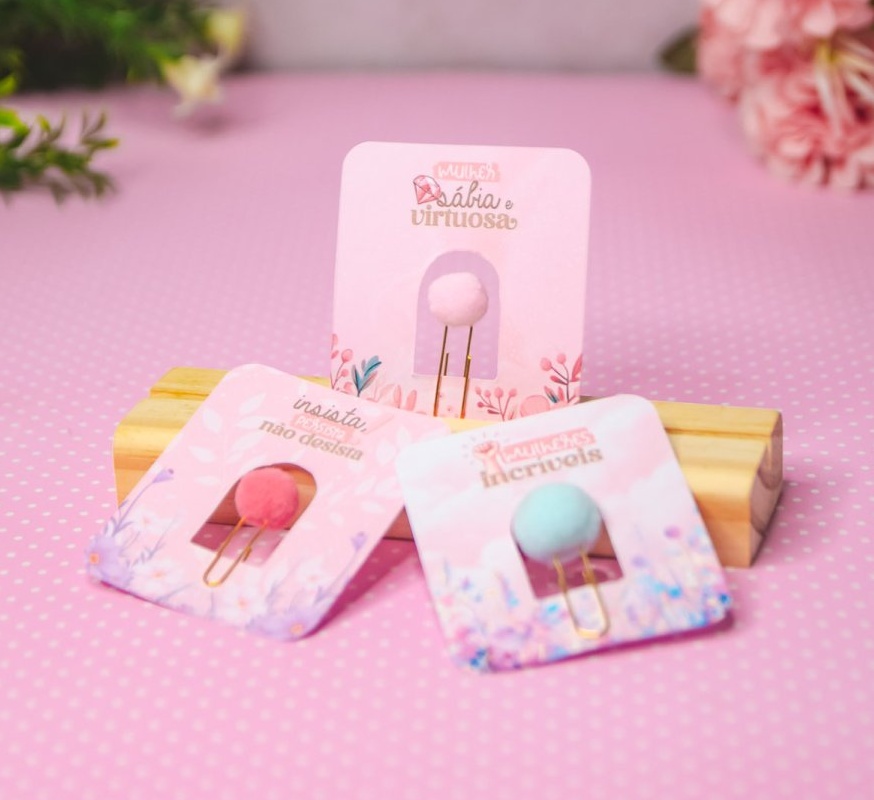 Arquivo Dia da Mulher Card Porta Clipe de Papel  1