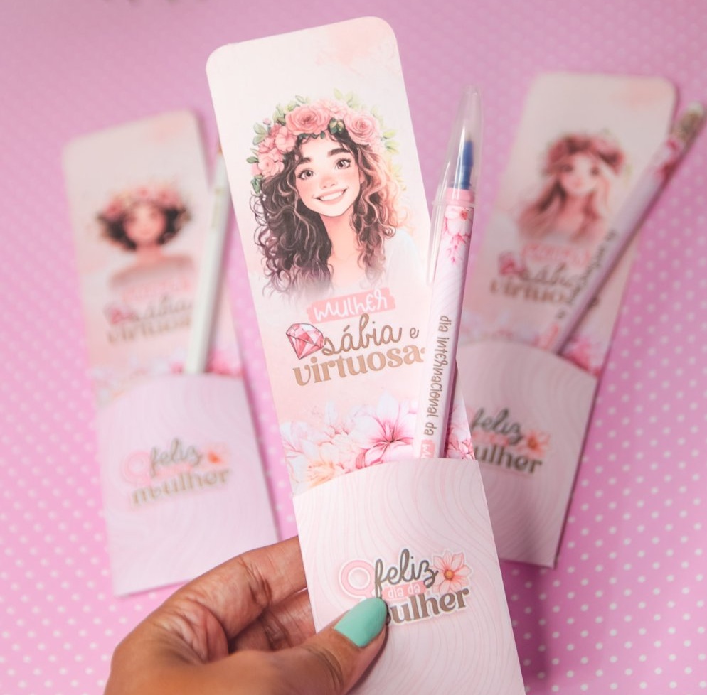 Arquivo Dia da Mulher Porta Lápis e Caneta  1