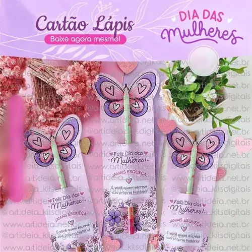 Arquivo Dia da Mulher Card Envelope Lápis  1