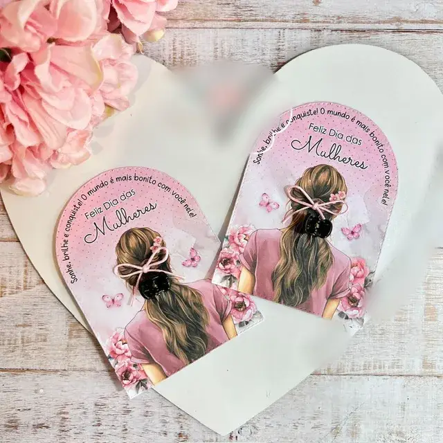 Arquivo Dia da Mulher Card Presilha de Cabelo 1