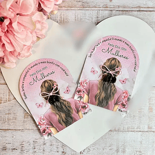 Arquivo Dia da Mulher Card Presilha de Cabelo