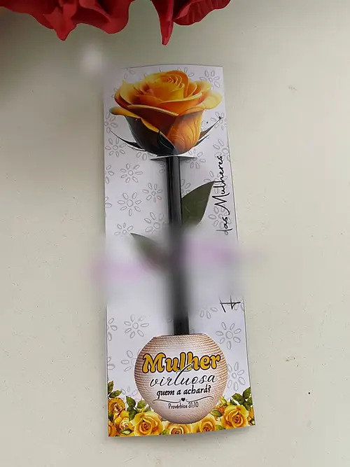 Arquivo Dia da Mulher Card Caneta Rosa Amarela  1