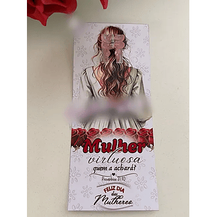 Arquivo Dia da Mulher Card Mini Presilha 