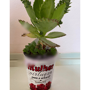 Arquivo Dia da Mulher Rótulo Mini Suculenta