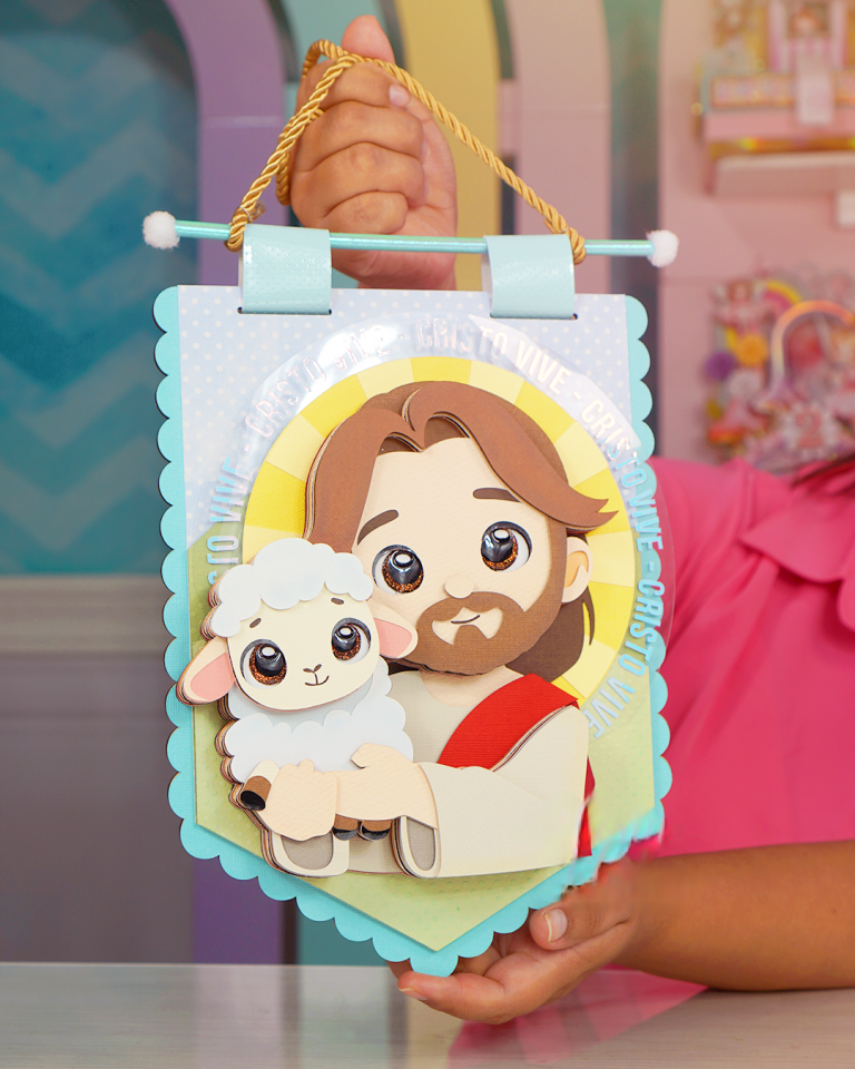 Arquivo Páscoa Flamula Bandeirola Cristo Vive 1