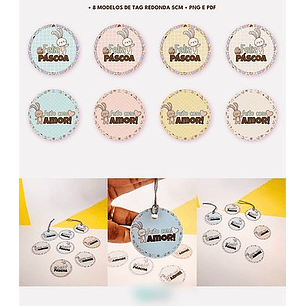 Arquivo Páscoa Tags Redondas 