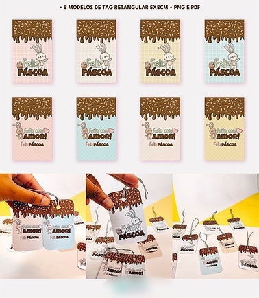 Arquivo Páscoa Tags Retangular  1
