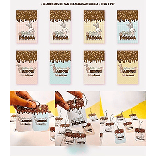 Arquivo Páscoa Tags Retangular 
