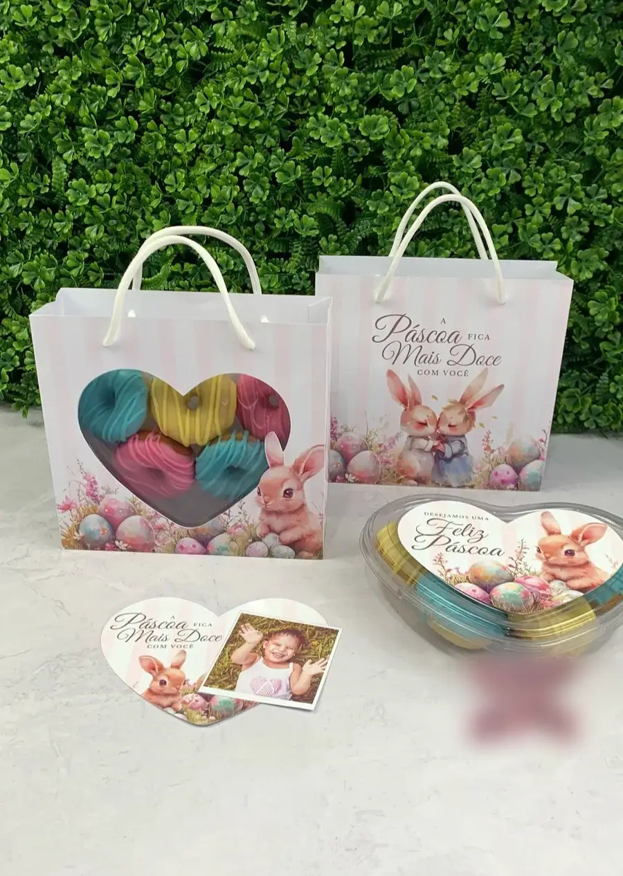 Arquivo Páscoa Adesivo e Sacola Coelhos  1