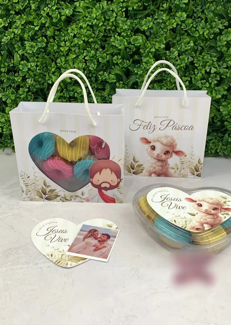 Arquivo Páscoa adesivo e Sacola Cristã 1