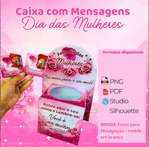 Arquivo Dia da Mulher Caixa com Mensagens 1