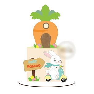 Arquivo Páscoa Topo de Bolo Coelho de Moto