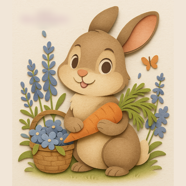 Arquivo Páscoa Topo de Bolo Coelhinho no Jardim 1