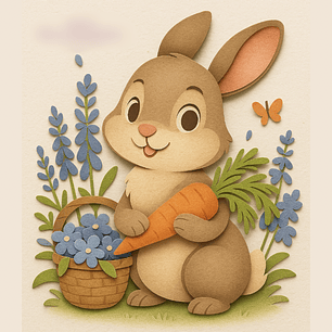 Arquivo Páscoa Topo de Bolo Coelhinho no Jardim