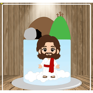 Arquivo Páscoa Topo de Bolo Jesus 