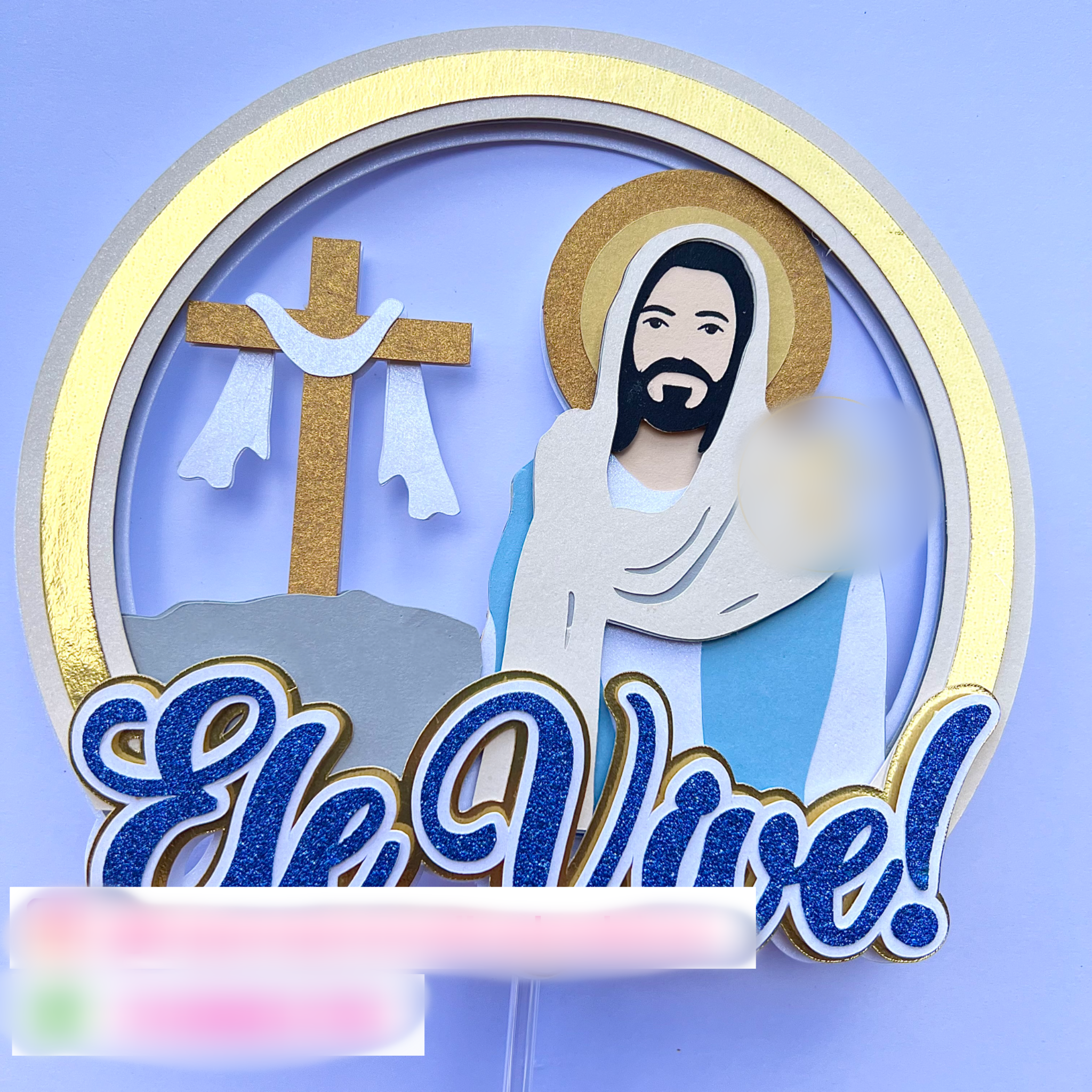 Arquivo Páscoa Topo de Bolo Ele Vive  1