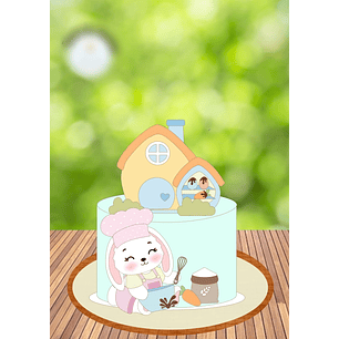 Arquivo Páscoa Topo de Bolo Coelhinha Confeiteira 