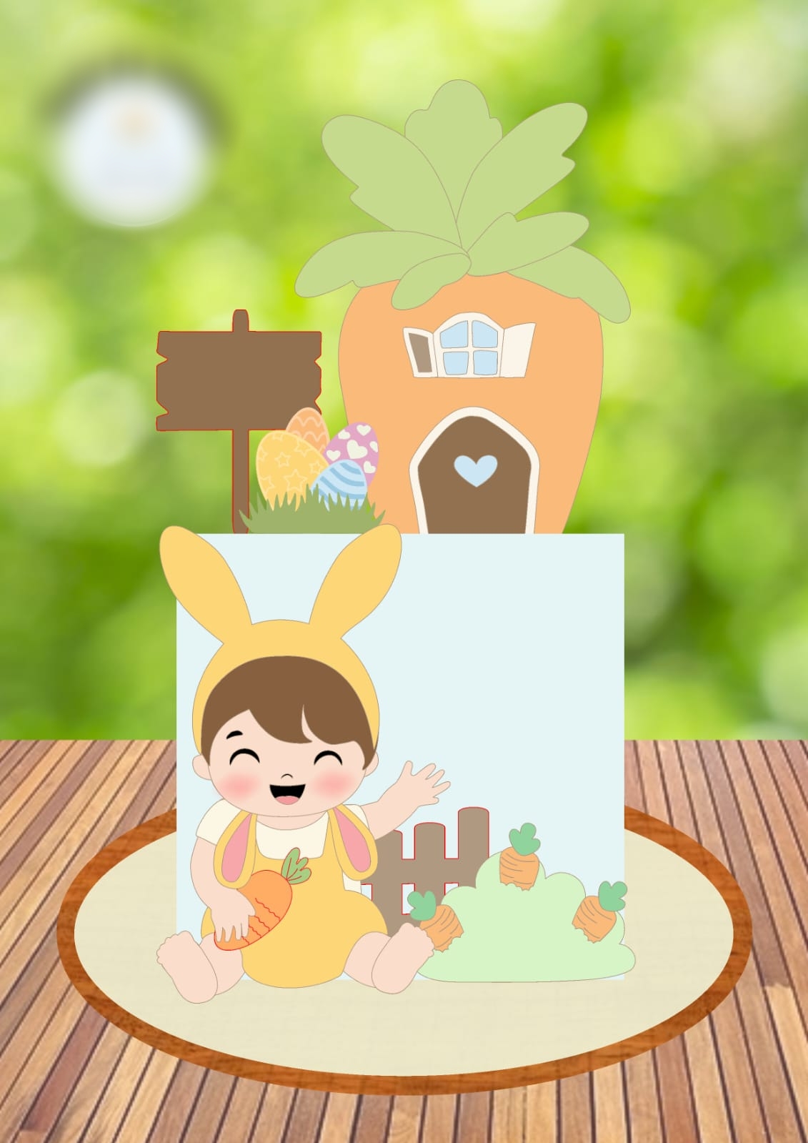 Arquivo Páscoa Topo de Bolo Bebê Menino  1