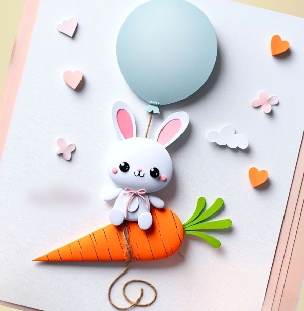 Arquivo Páscoa Topo de Bolo Coelhinho Sentado na Cenoura  1