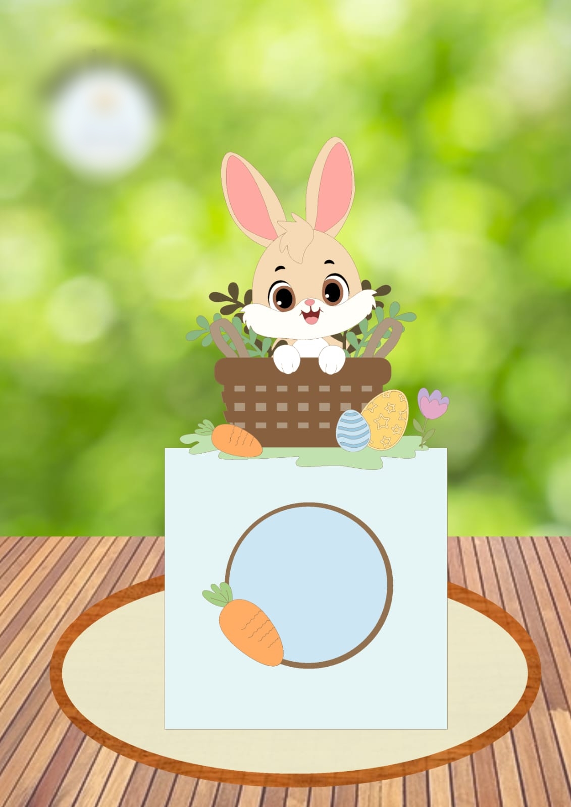 Arquivo Páscoa Topo de Bolo Coelho na Cesta 1