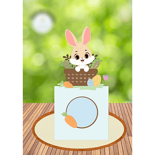 Arquivo Páscoa Topo de Bolo Coelho na Cesta