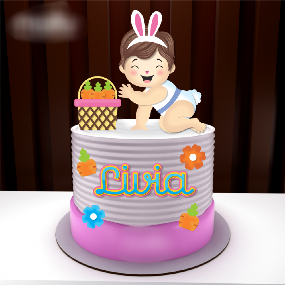 Arquivo Páscoa Topo de Bolo Coelhinho da Páscoa  1