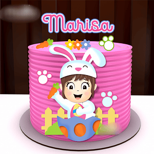 Arquivo Páscoa Topo de Bolo Páscoa Menina