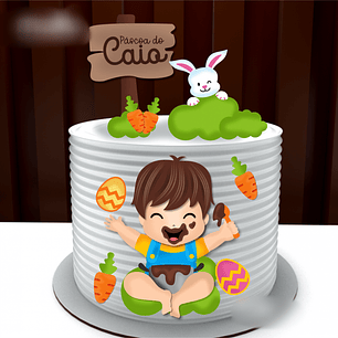 Arquivo Páscoa Topo de Bolo Páscoa Menino Chocolate 