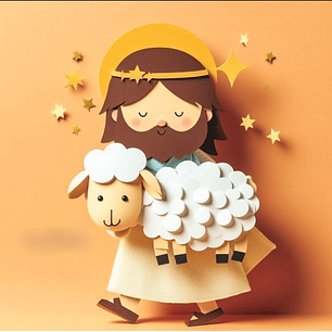 Arquivo Páscoa Topo de Bolo Jesus e as Ovelhas 