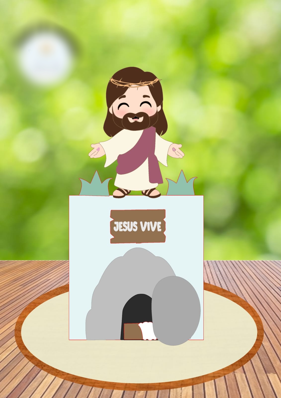 Arquivo Páscoa Topo de Bolo Jesus Ressuscitou  1