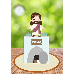 Arquivo Páscoa Topo de Bolo Jesus Ressuscitou 