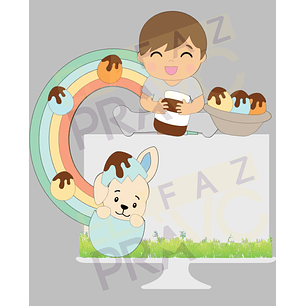 Arquivo Páscoa Topo de Bolo Baby com Nutella